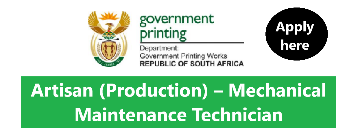 Artisan (Production) – Mechanical Maintenance Technician | R230,898 Annual Salary | Pretoria