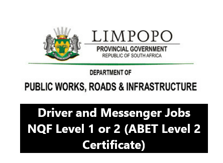 Driver and Messenger Jobs in Limpopo Department of Public Works – Apply Now